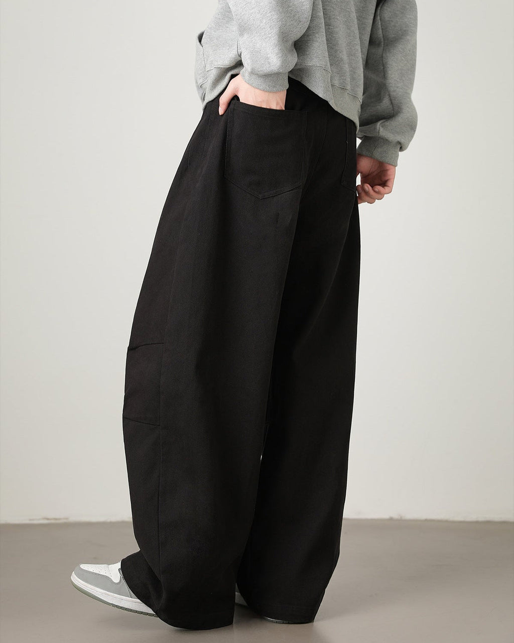 Wijde utility pantalon heren