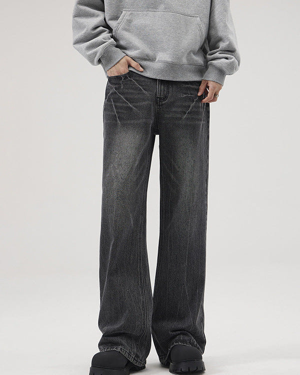 Washed bootcut jeans heren
