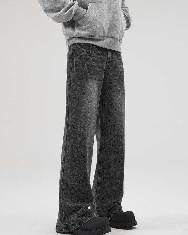 Washed bootcut jeans heren