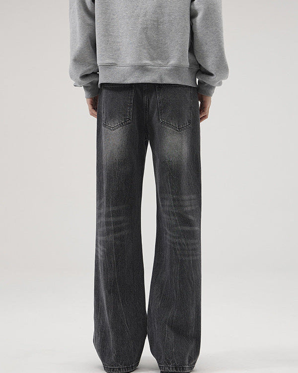 Washed bootcut jeans heren