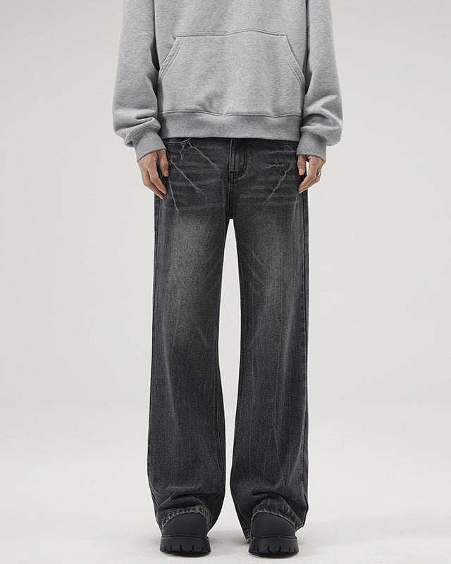 Washed bootcut jeans heren