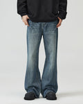Washed bootcut jeans heren