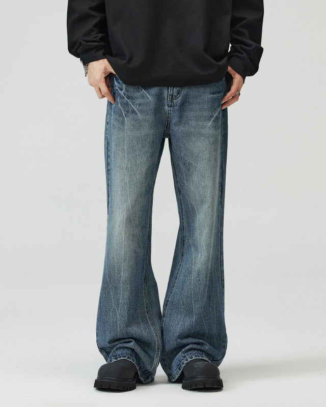 Washed bootcut jeans heren